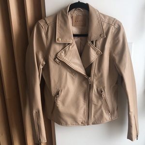 Blank NYC Beige/Tan Faux Leather Jacket